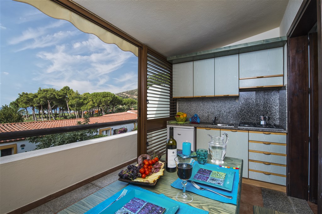 Interiéry apartmánů Bilo, Villasimius, Sardinie