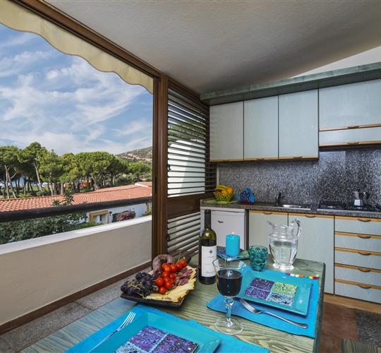 Interiéry apartmánů Bilo, Villasimius, Sardinie