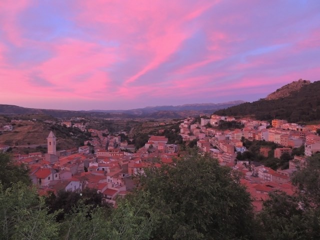 Panorama, Bitti, Sardinie, Itálie