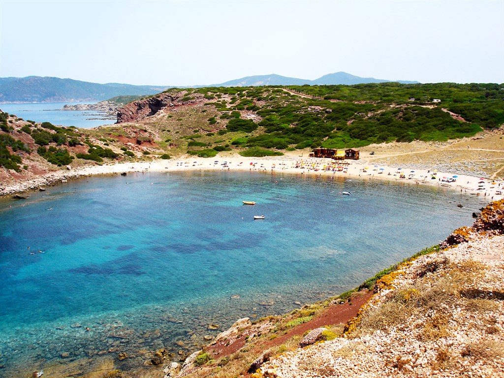 Pláž Porticciolo, Alghero, Sardinie, Itálie