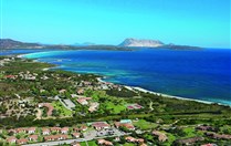 Letecký pohled, San Teodoro, Sardinie