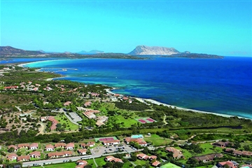 Letecký pohled, San Teodoro, Sardinie