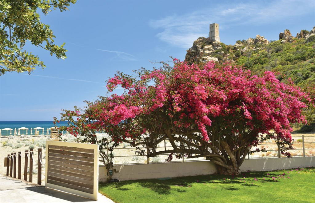 Hotelová zahrada, Muravera, Sardinie