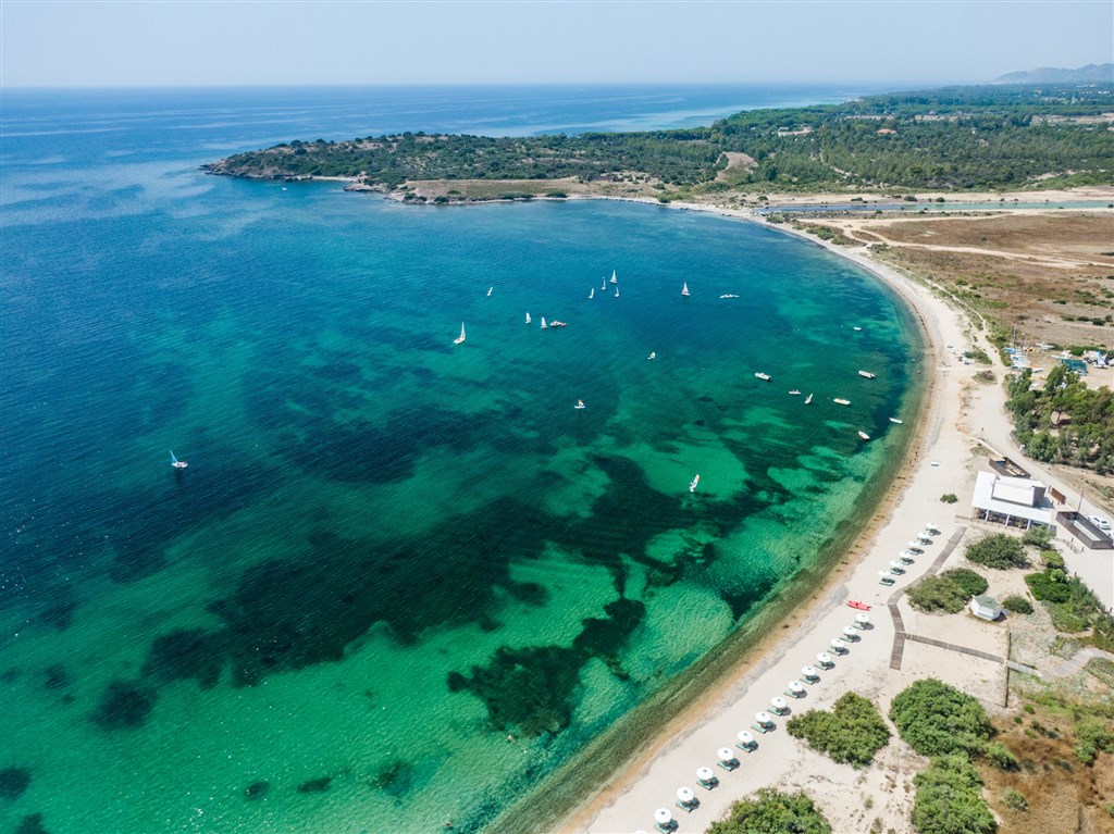 Pláž, Santa Margherita di Pula, Sardinie