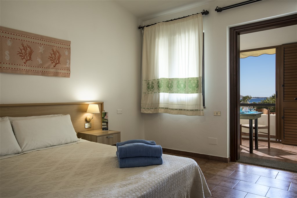 Interiér apartmánů Bilo, Villasimius, Sardinie