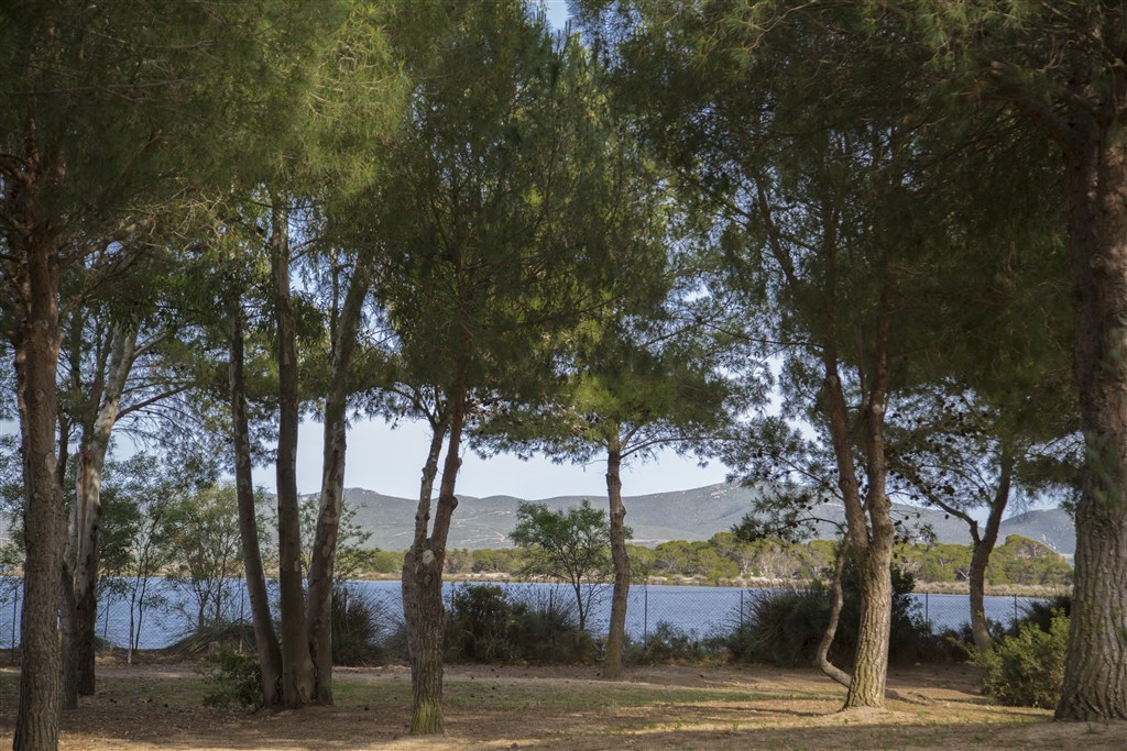 Laguna u hotelu, Porto Pino, Sardinie