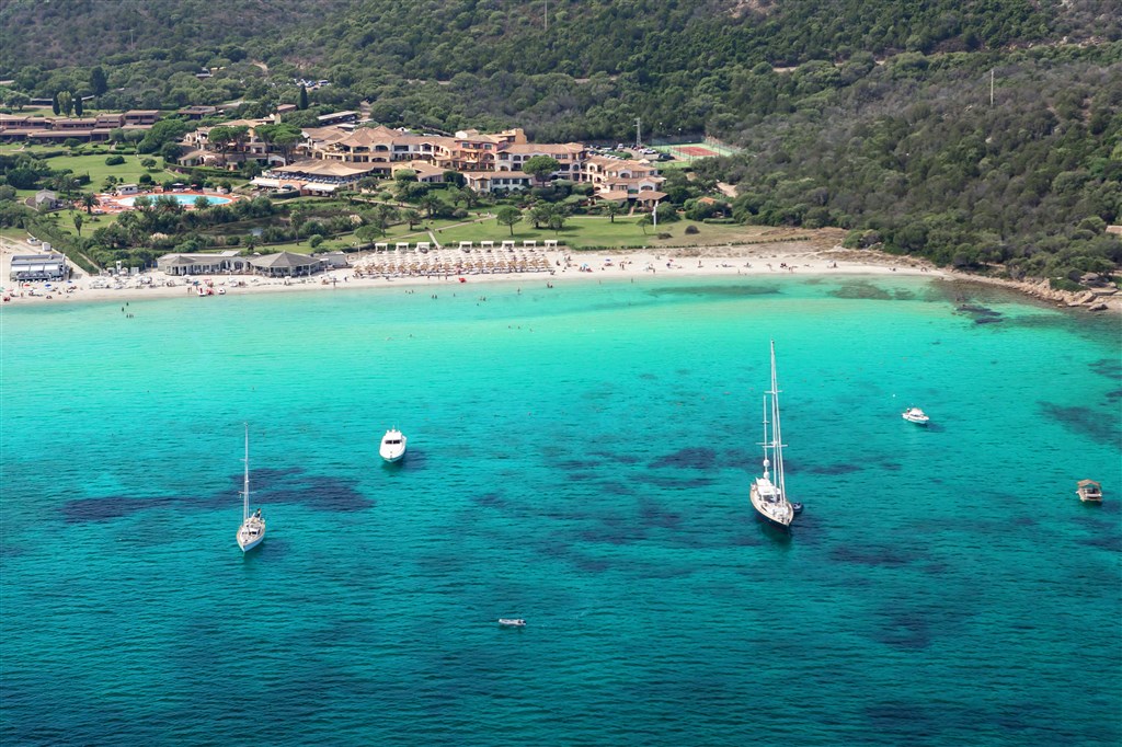 Letecký pohled, Golfo di Marinella, Sardinie